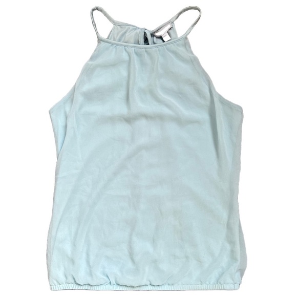 EXPRESS LIGHT BLUE HIGH NEXK FULL LENGTH TANK TOP SIZE XS - Picture 1 of 9